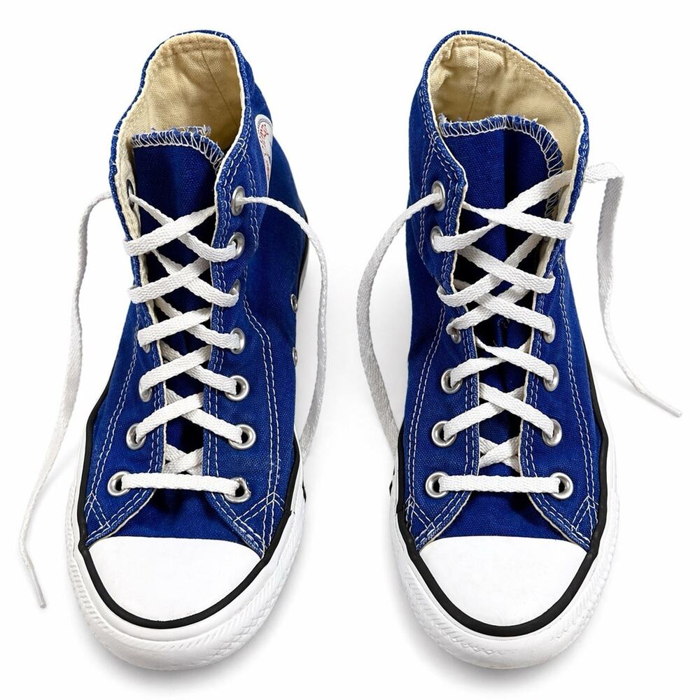Converse Chuck Taylor Hi Top Blue Canvas Mens 5 Womens 7 Classic Lace Up Shoes